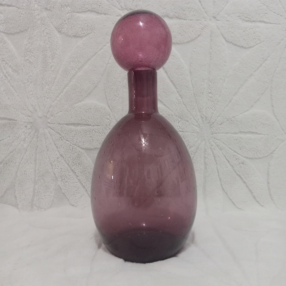 Hand Blown Purple Decanter